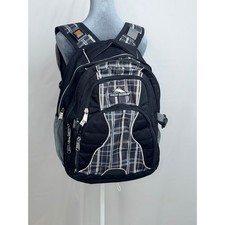 High Sierra Backpack Black Gray Plaid Multi P...