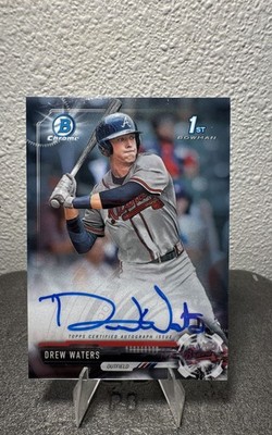 2017 Bowman Draft - Chrome Draft Pick Autographs Drew Waters #CDA-DW (AU, RC)