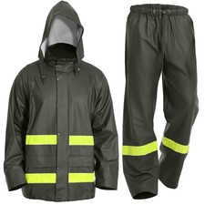 Men  s Rain Suit For Fishing   Jackets with Pants  Hi-Vis Reflective, Ideal f...