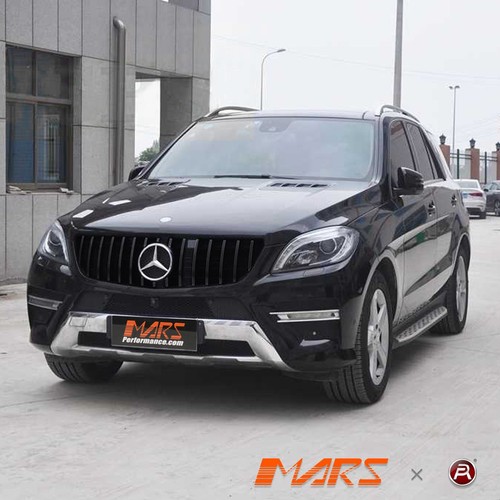 Black AMG Panamericana Style Bumper Grille Grill for Mercedes-Benz ML W166 12-15 - Picture 8 of 9