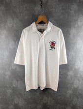 Cotton Traders Polo Shirt Mens Large L White Vintage 1992 England Rugby