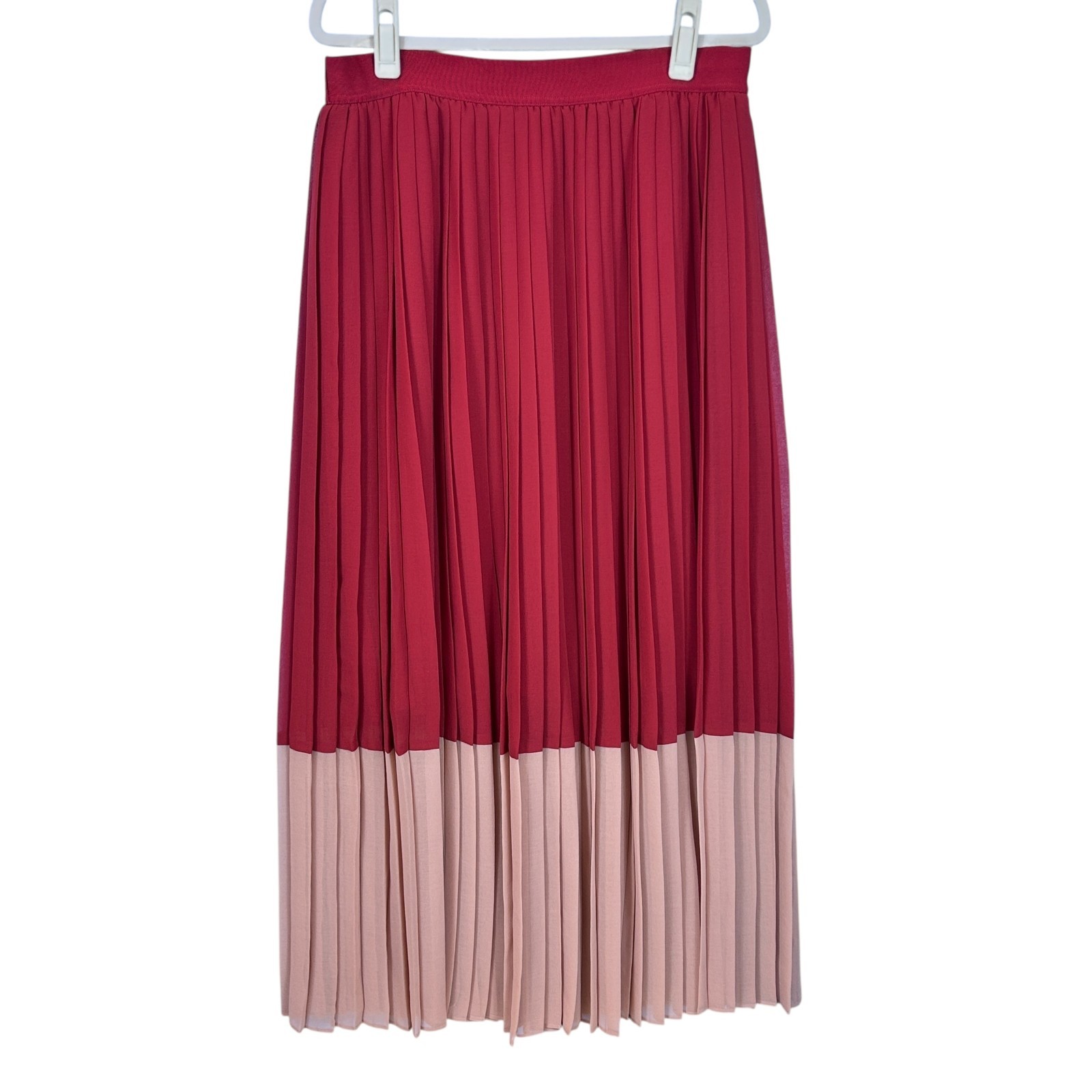 Zimmermann Burgundy Pink Pleated Skirt Size 3 AU14 US10 Elegant Occasion