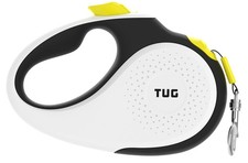 TUG 360  Tangle-Free Retractable Dog Leash 16ft Large White Neon Yellow
