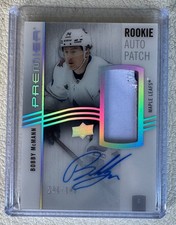 2023-24 Upper Deck Premier- Bobby McMann Rookie Auto Patch 235/249  Maple Leafs