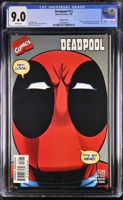 Deadpool #12 Headshot Variant Cover 1998 CGC 9