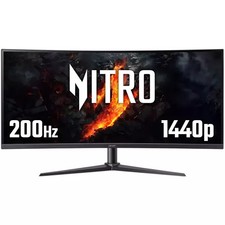 Image of Acer 34 inch Ultrawide Monitor WQHD 200Hz Curved FreeSync UM.GXXEE.116 Black