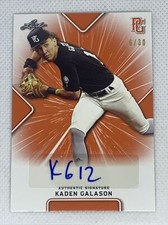 2021 LEAF PERFECT GAME AUTO KADEN GALASON ORANGE PAPER 6/30