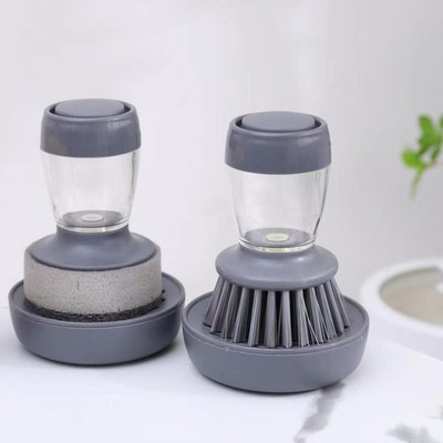 Kitchen Dish Washing Brush With Soap Dispenser Palm Liquid Scrubber Refill G9T0