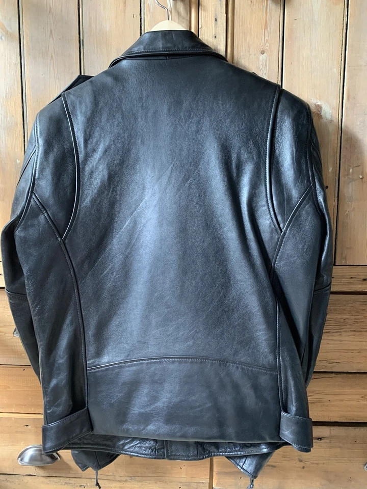 BLK DNM Leather Biker Jacket Large - Image 2 of 4