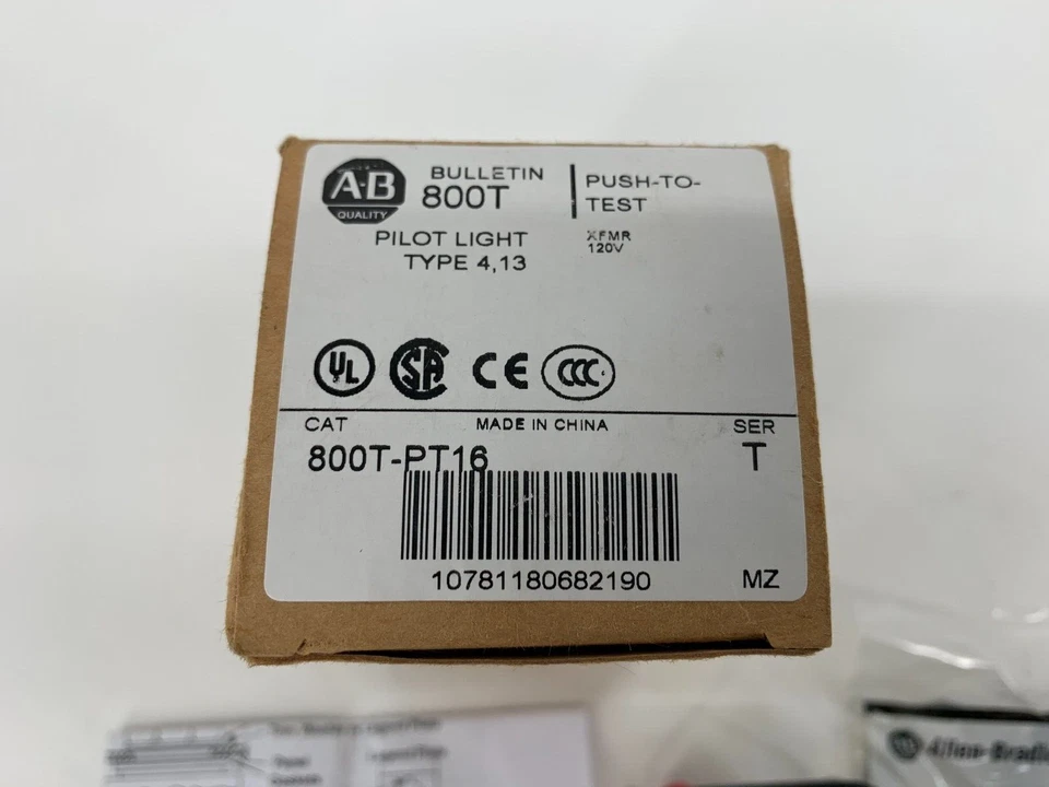 Allen-Bradley 800T-PT16 Illuminated Momentary Pushbutton 120V Pilot Light - Image 2 of 4