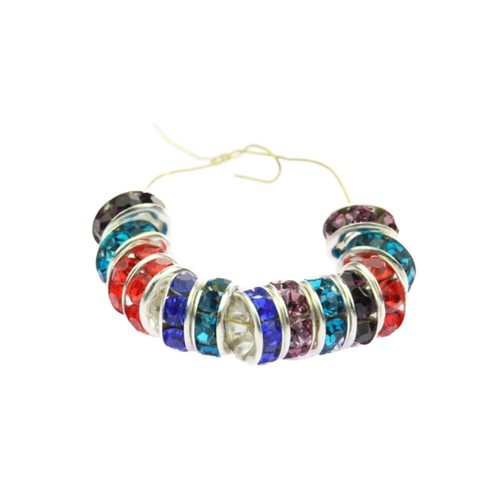 100PCS Spacer Charm Bead Rhinestone Charm Jewelery Making Spacer Bead - Picture 12 of 12