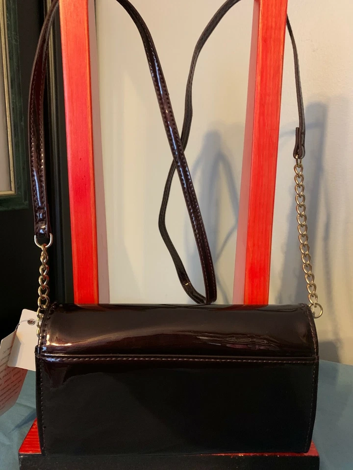 BIG BUDDHA~Convertible~Organizador~Pequeño BOLSO BANDOLERA a BOLSO DE MANO y Bolsa para el Polvo~Vino Foto 3 de 4