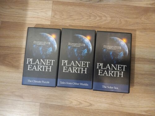 Easton Press Video Planet Earth 1989 VHS 3 4 6 Climate Solar Sea Tales Worlds - Picture 2 of 8