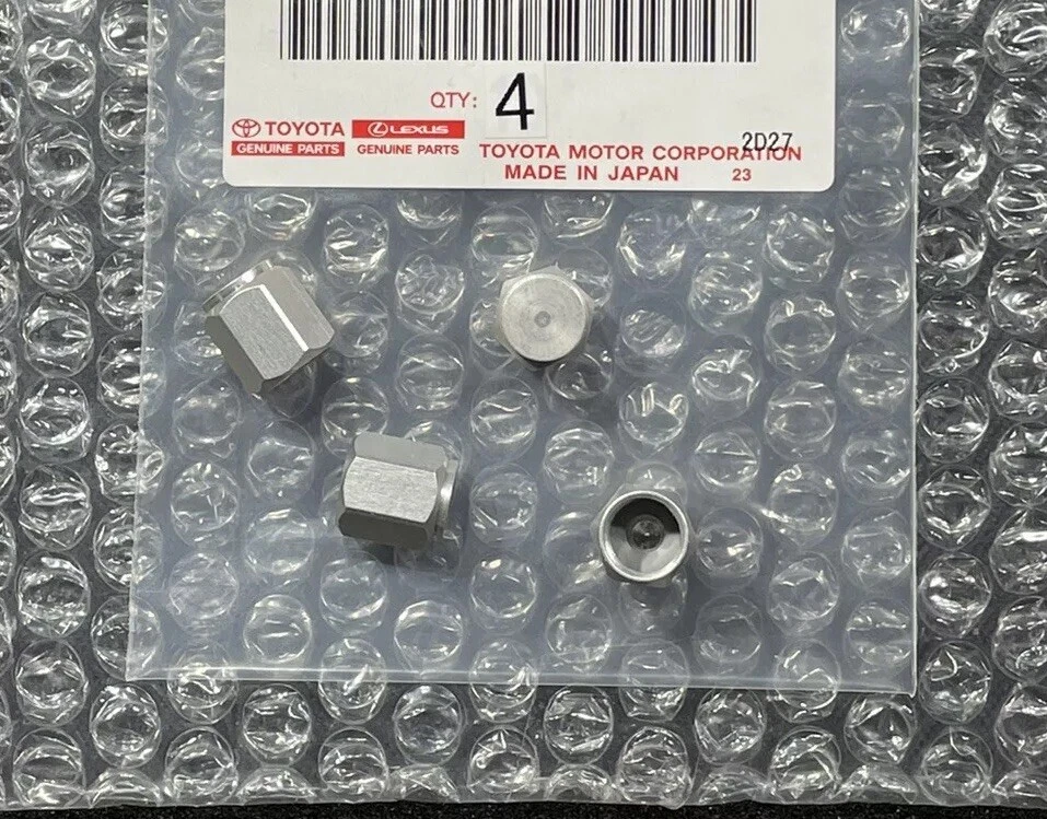 原始设备制造商 15 - 22 LEXUS 遥控轮胎车轮阀门干盖铝盖原始设备制造商 4 件套全新 — 第 4/4 张图片