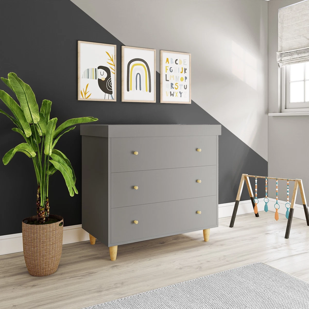 Pine baby changing hotsell unit with drawers