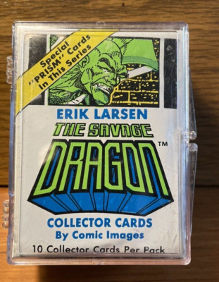 1992 Comic Image The Savage Dragon 90 Card Set In Snap Tight Plastic Box