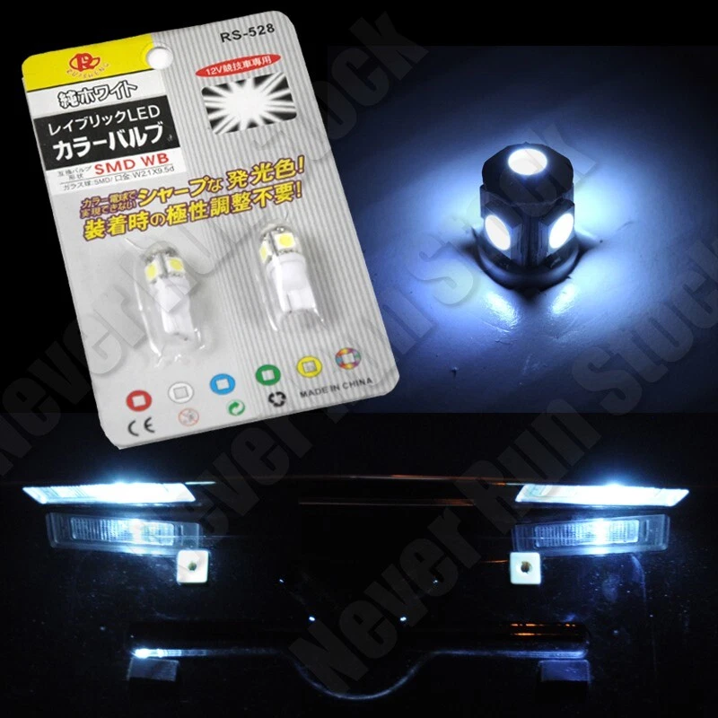 FOR 03-06 CHEVY SILVERADO RED CLEAR LED TAIL LIGHTS +WHITE LICENSE PLATE BULBS - Image 3 of 4