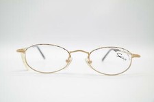 Vintage KOOKI Shi Buya 727 Gold Multicolored Oval Glasses Frame NOS