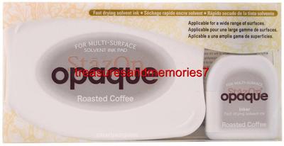 TSUKINEKO StazOn Opaque Roasted Coffee Ink Pad PLUS Inker 2-piece Kit