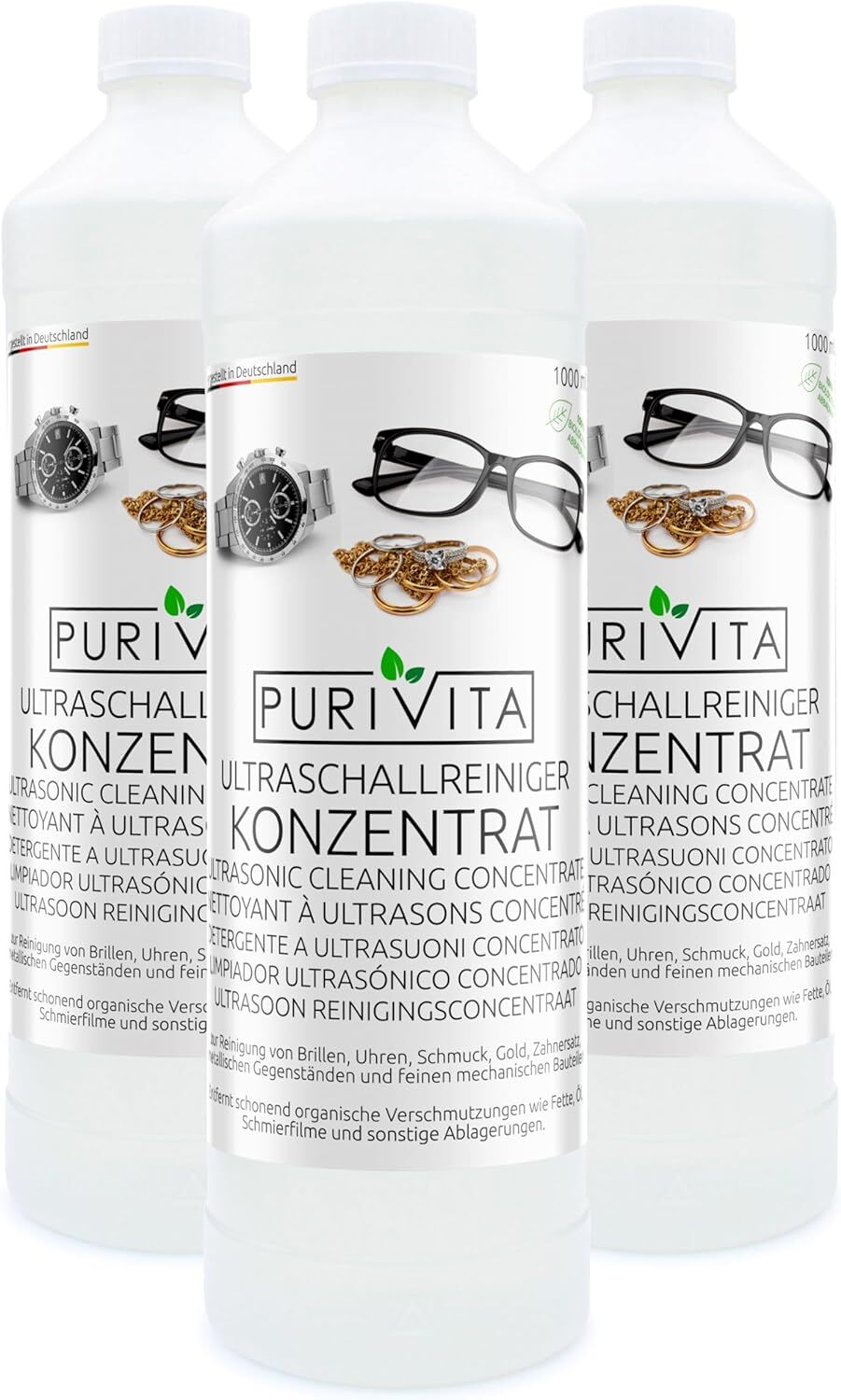 PURIVITA - Concentrato per pulizia ultrasuoni - Ultrasonic Cleaner - pulisce occ