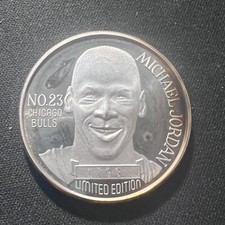 1991 Michael Jordan MVP NBA Basketball 1 Ounce .999 Silver Bullion Round #SR278
