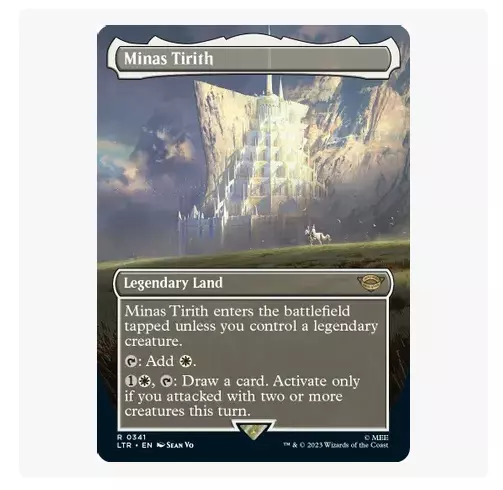 1x Minas Tirith (0341) (Borderless): MTG LOTR