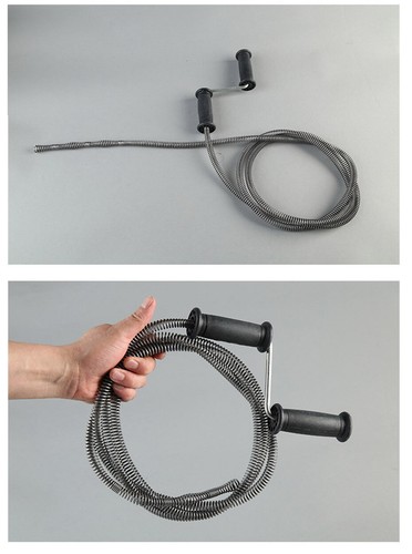 5M Manual Plumber's Drain Snake Cleaner Unblocker for Sink Waste Pipe Sewer - Picture 2 of 4