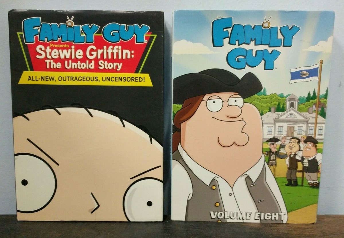2x Family Guy Volume Eight AND Stewie Griffin The Untold Story DVD