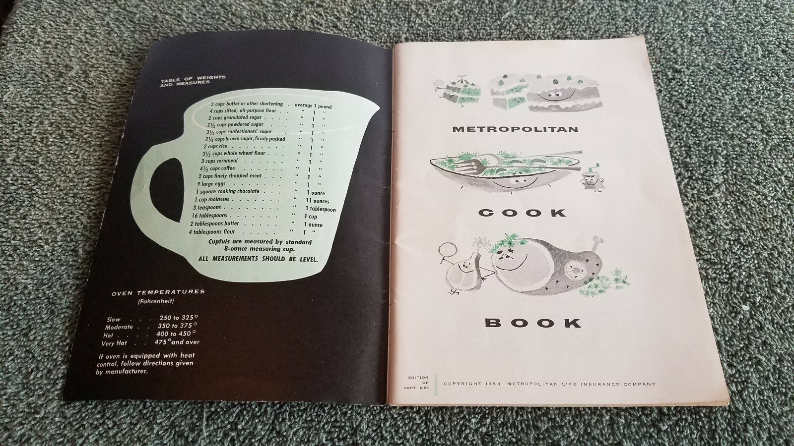 1953 Vintage Metropolitan Cookbook Recipe 9 Life Insurance) R1
