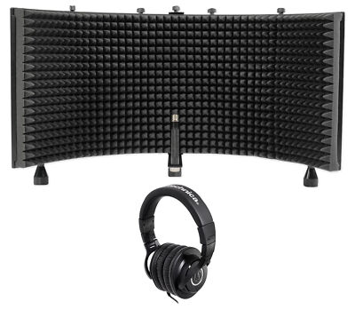 Audio Technica ATH-M40x Studio Monitor Headphones ATHM40x+Foam Isolation Shield