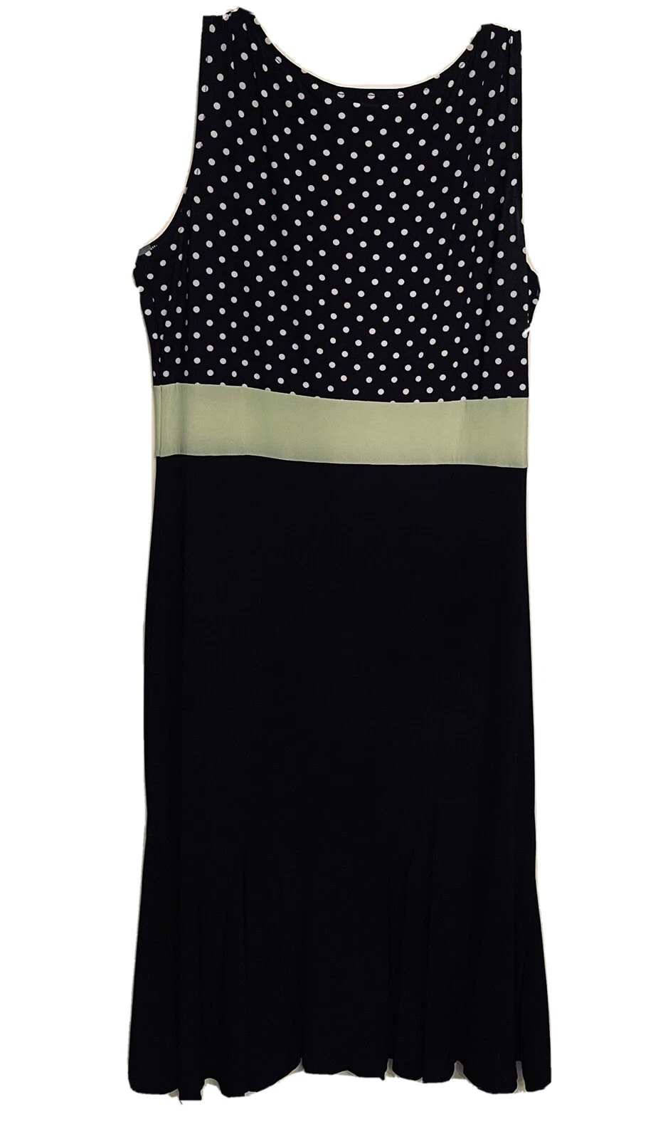 VETEMENTS Abito Julian Taylor scrollato bianco e nero a pois 2 pezzi sirena orlo increspato midi 10