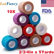 Waterproof Self Adherent Cohesive Horse Bandage Pet Vet Wrap Tape Bulk Stretch
