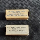 Vintage lot of (5) U.S. Army Signal Corps and U.S. Army/Navy radio tubes