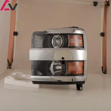 Driver Chrome Headlight For 2015-2019 Chevy Silverado 2500HD/3500HD Left Lamp LH