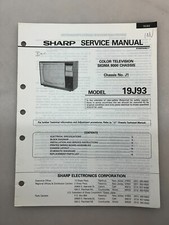 Sharp 19J93 Original Service Manual Free Shipping