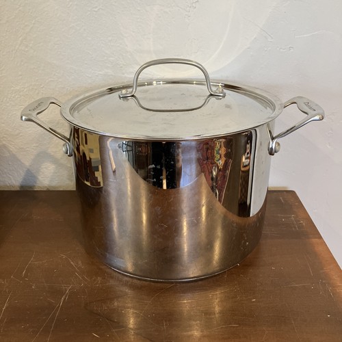 CUISINART 8 Quart Stainless Stockpot with Lid 76624 sets flat. eBay