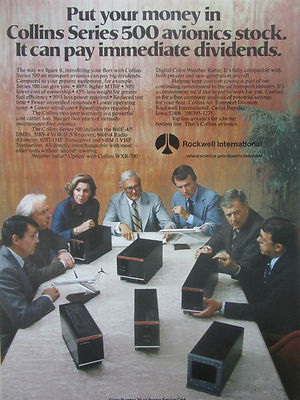 11/1980 PUB ROCKWELL COLLINS SERIES 500 AVIONIK VOR ILS HF VHF ORIGINAL ANZEIGE