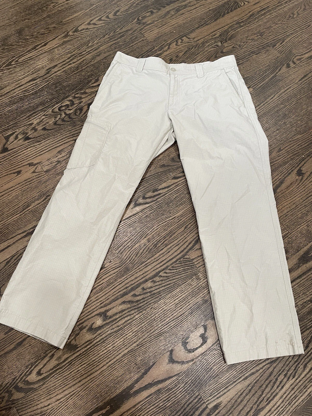 Columbia Pants Mens Sz 36x32 Tan Khaki Omni Shade Regular Fit Hiking AK114