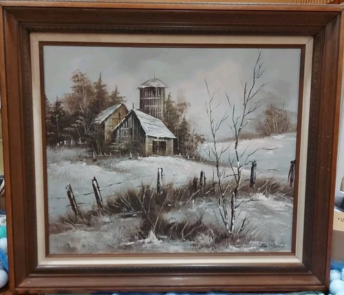 J. Medina Original Impasto Oil Painting - Excellent Condition - Vtg/Signed 
