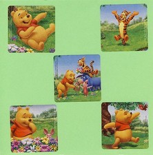 10 Playful Winnie the Pooh Bear - Tigger, Piglet - Large Stickers - Party Favors