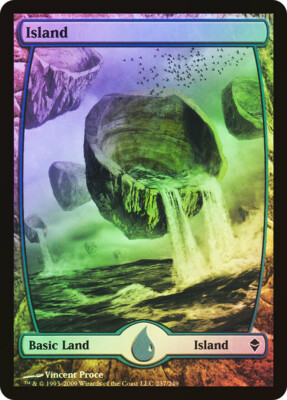 MTG FOIL Island Full Art - Zendikar #237