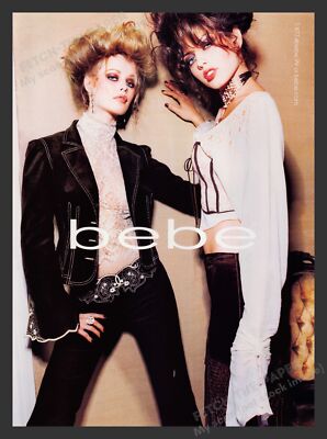 bebe 2000s Print Advertisement 2002 Two Models Legs | eBay