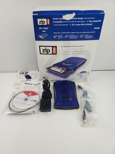*Complet fonctionne en boite* iOmega Zip 250 Z250USBPCMBP Disque Externe USB - Photo 3/14