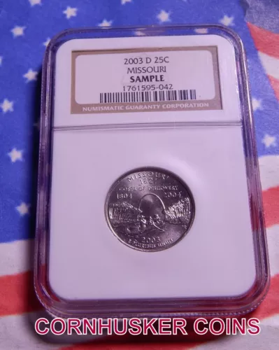 2003 D QUARTER 25C NGC SAMPLE SLAB MISSOURI STATE ~ HARD TO FIND