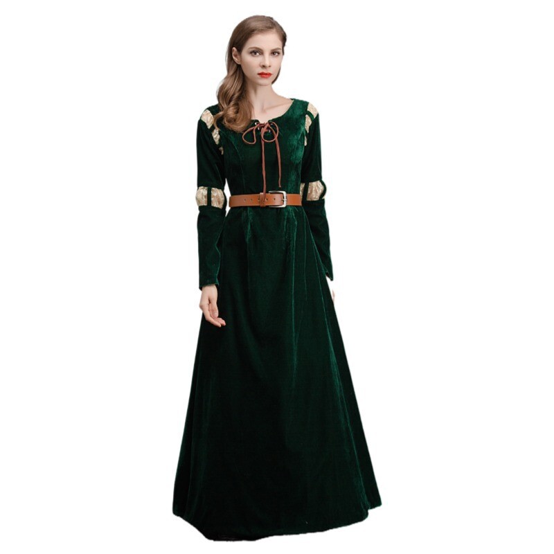 Valiente Princesa Mérida Disfraz Cosplay Adulto Niñas Medieval Renacimiento Vestido