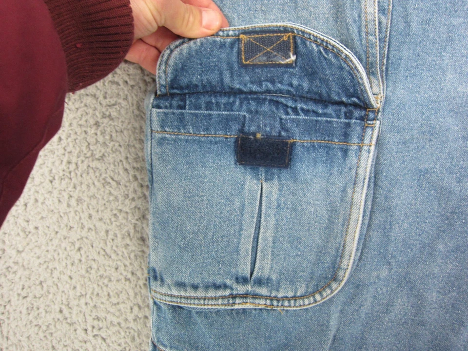 Pantalones Cortos de Jean Glory Desteñidos De Colección Para Hombres 36 Azul Denim Carga Sueltos Y2K Ropa de Trabajo Foto 4 de 4