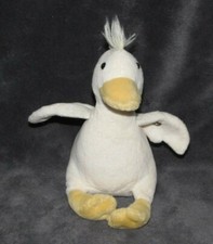 STEIFF BABY STUFFED PLUSH WHITE DUCK DUCKLING YELLOW CRINKLE WINGS RATTLE TOY