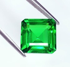 Natural Tsavorite Garnet Certified 9.67 Ct Loose Gemstone Square Cut Garnet O73