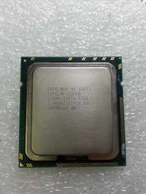 Lot of 2 Intel Xeon Processor X5677 12M Cache 3.46 GHz 6.40 GT/s Quad Core SLBV9