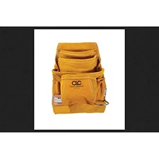 Custom LeatherCraft PK533X 10-Pocket Carpenter's Nail and Tool Bag with Web Belt